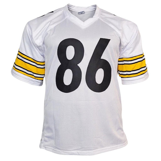 Hines Ward Signed Pittsburgh White Football Jersey (JSA)