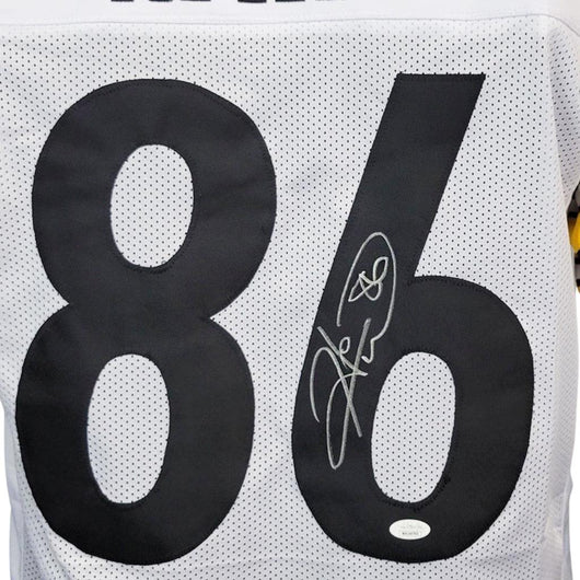 Hines Ward Signed Pittsburgh White Football Jersey (JSA)