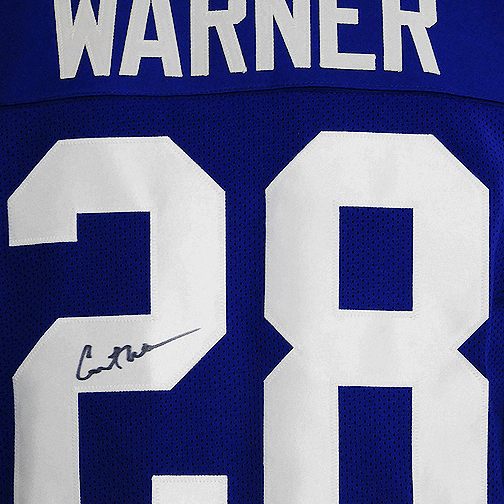 Curt Warner Signed Seattle Football Blue Jersey (JSA)