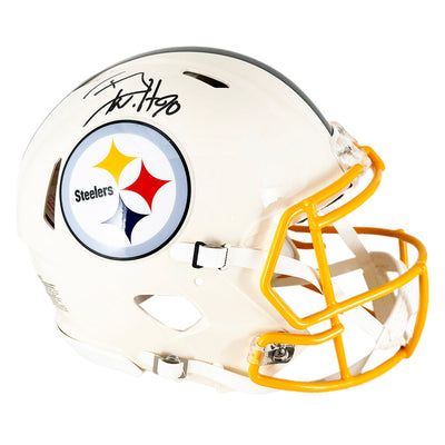 TJ Watt Signed Pittsburgh Steelers Authentic Retro Speed Full-Size Football Helmet (Beckett)