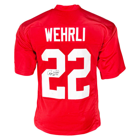 Roger Wehrli Signed HOF 07 Inscription St. Louis Red Football Jersey (JSA)
