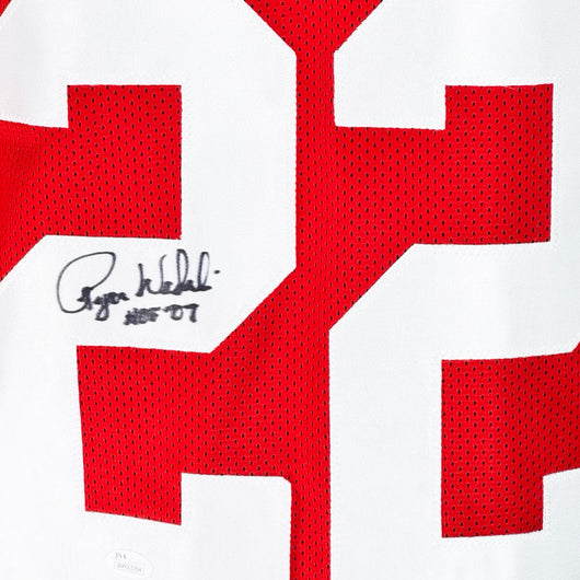 Roger Wehrli Signed HOF 07 Inscription St. Louis Red Football Jersey (JSA)