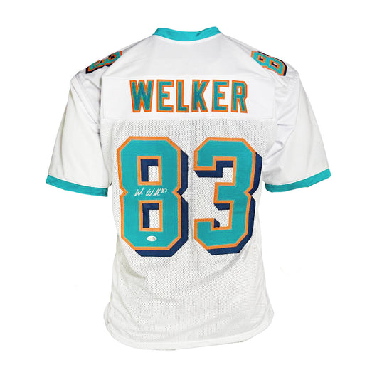 Wes Welker Signed Miami White Football Jersey (JSA)