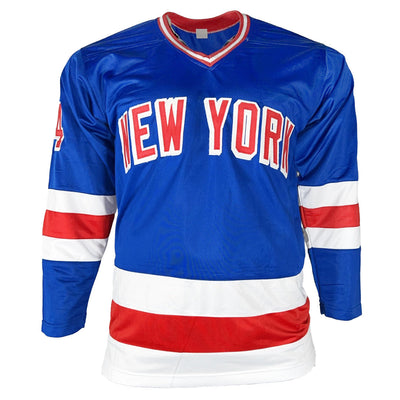 Jay Wells Signed 1994 SC Champs Inscription New York Blue Hockey Jersey (JSA)