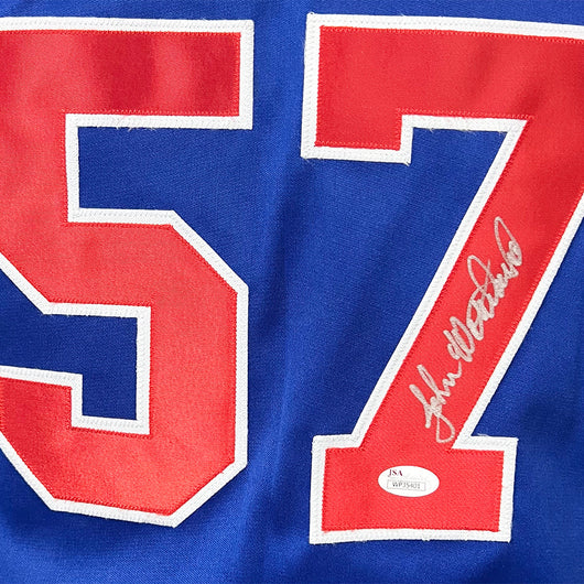 John Wetteland Signed Montreal Blue Royal Baseball Jersey (JSA)