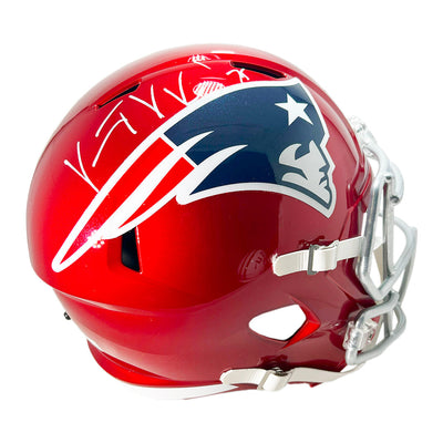 Vince Wilfork Signed New England Patriots Flash Full-Size Replica Football Helmet (Beckett)
