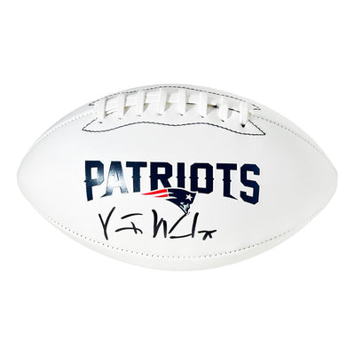 Vince Wilfork Signed New England Patriots Official NFL Team Logo Football (Beckett)