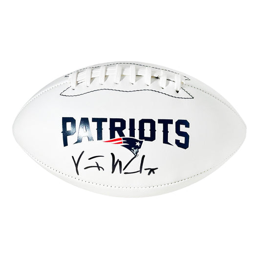 Vince Wilfork Signed New England Patriots Official NFL Team Logo Football (Beckett)