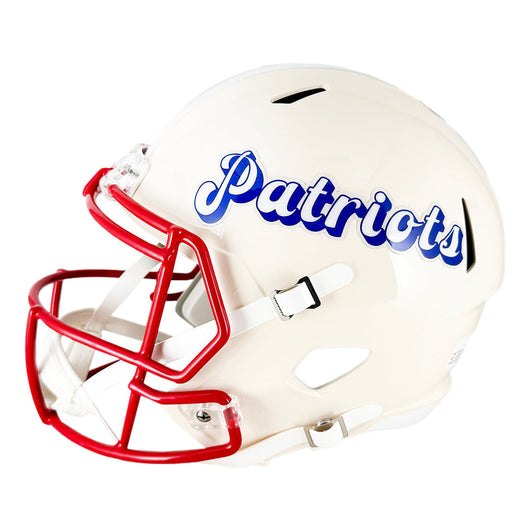 Vince Wilfork Signed New England Patriots Retro Speed Full-Size Replica Football Helmet (JSA)