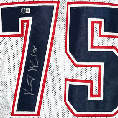 Vince Wilfork Signed New England White Football Jersey (JSA)