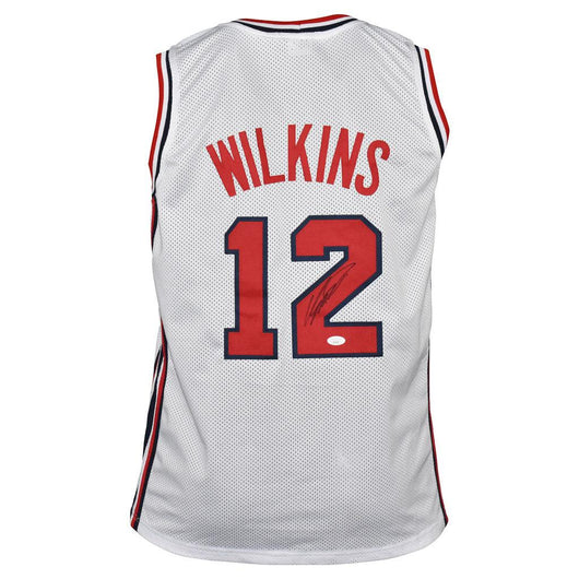 Dominique Wilkins Signed USA Olympic Pro White Basketball Jersey (JSA)