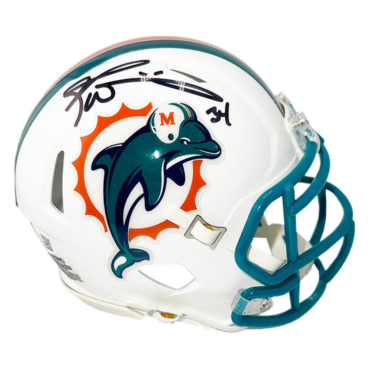 Ricky Williams Signed Miami Dolphins Throwback 97-12 Speed Mini Football Helmet (JSA)