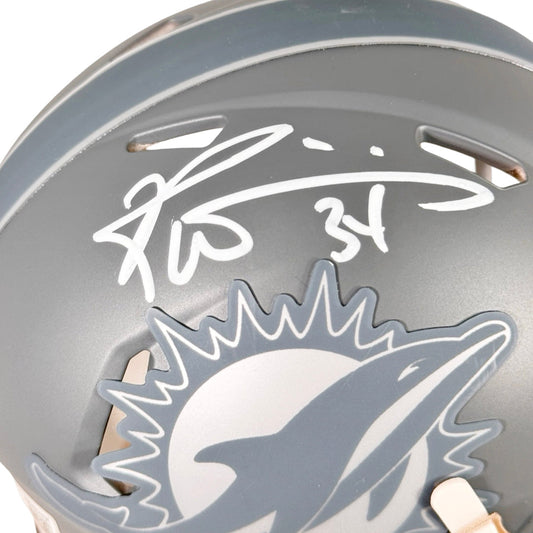Ricky Williams Signed Miami Dolphins Slate Alternate Speed Mini Football Helmet (JSA)