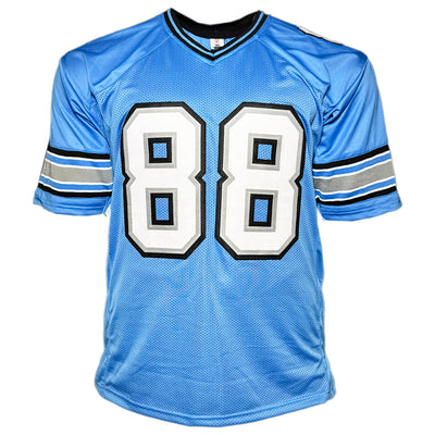 Mike Williams Signed Detroit Light Blue Football Jersey (JSA)