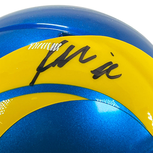 Kyren Williams Signed Los Angeles Rams Speed Mini Football Helmet (Beckett)