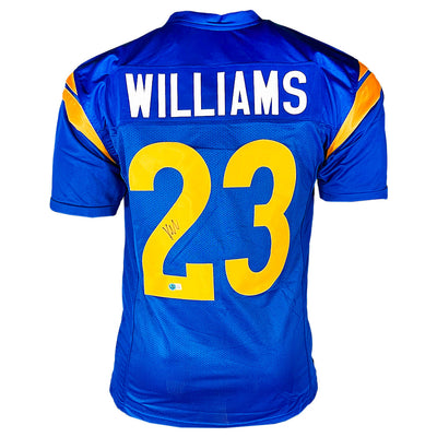 Kyren Williams Signed Los Angeles Blue Football Jersey (Beckett)