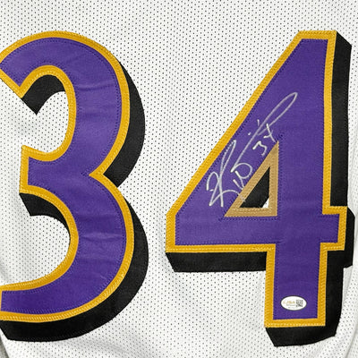 Ricky Williams Signed Baltimore White Football Jersey (JSA)