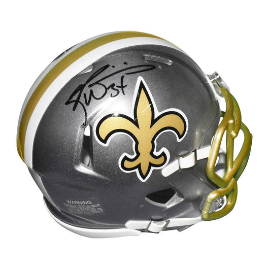 Ricky Williams Signed New Orleans Saints Flash Speed Mini Replica Football Helmet (JSA)