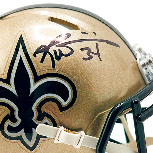 Ricky Williams Signed New Orleans Saints Speed Mini Football Helmet (JSA)