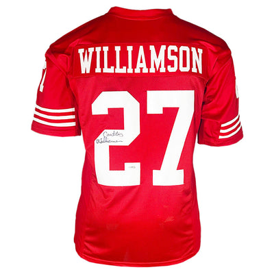 Carlton Williamson Signed San Francisco Red Football Jersey (JSA)