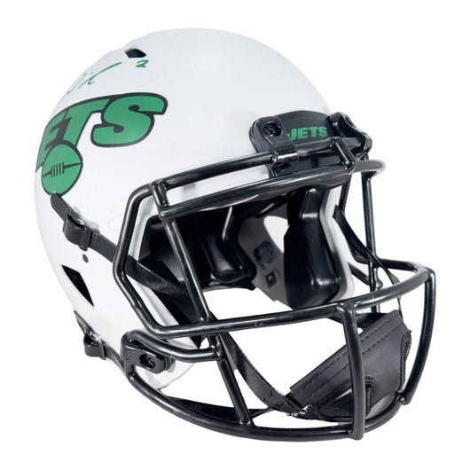 Zach Wilson Signed New York Jets Authentic Lunar Speed Full-Size Football Helmet (Beckett)