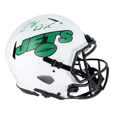 Zach Wilson Signed New York Jets Authentic Lunar Speed Full-Size Football Helmet (Beckett)