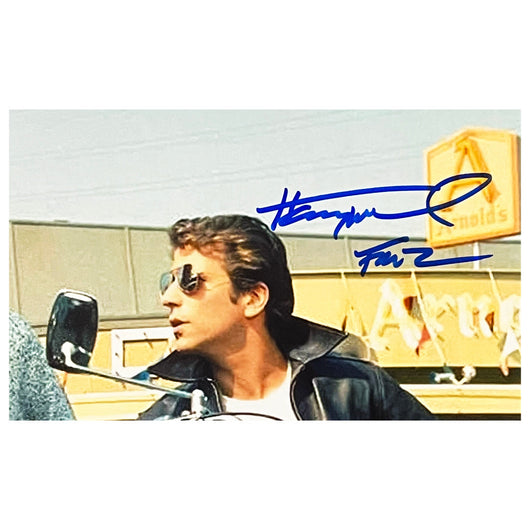 Henry Winkler Signed Fonz Inscription Pose 6 Happy Days 11x14 Photo (Beckett)