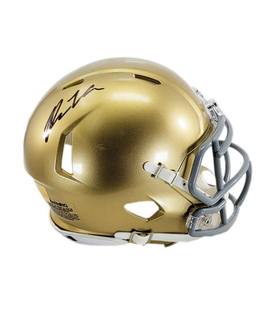 Brock Wright Signed Notre Dame Fighting Irish Speed Mini Football Helmet (JSA)