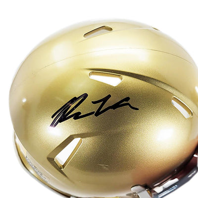 Brock Wright Signed Notre Dame Fighting Irish Speed Mini Football Helmet (JSA)
