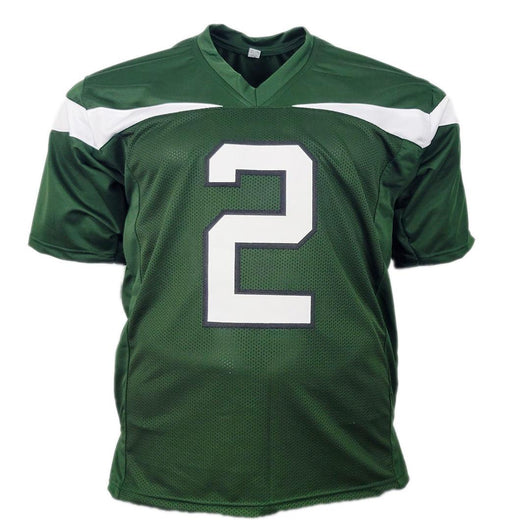 Zach Wilson Signed New York Green Football Jersey (JSA)